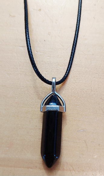 Black Obsidian Prism Necklace