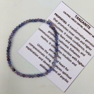 Tanzanite bracelet with 3mm facetted beads
