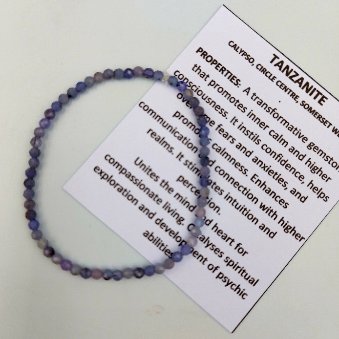 Tanzanite bracelet with 3mm facetted beads