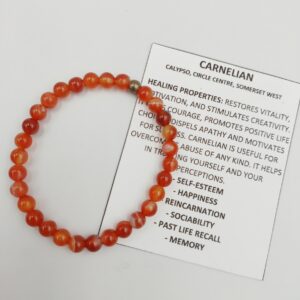 Carnelian Bracelet with 6mm beads