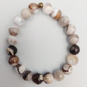 Botswana Fire Agate Bracelet with 10mm beads
