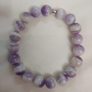 Amethyst Bracelet with 10mm chevron beads
