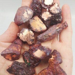 Solid Native copper chunks, approximately 24g