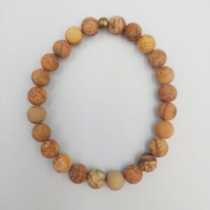 Kalahari Picture Jasper Bracelet with 8mm beads, frosted