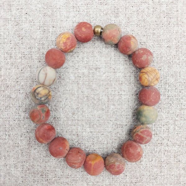 Polychrome Jasper Bracelet with 10mm beads