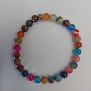 Mixed Agate Bracelet with 6mm beads