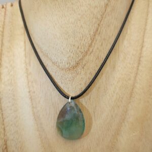 Fluorite teardrop necklace