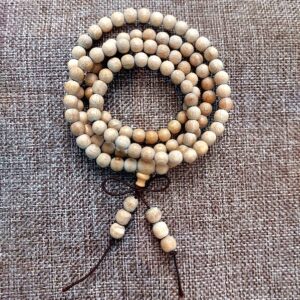 Mala Prayer beads Bracelet Cream wood