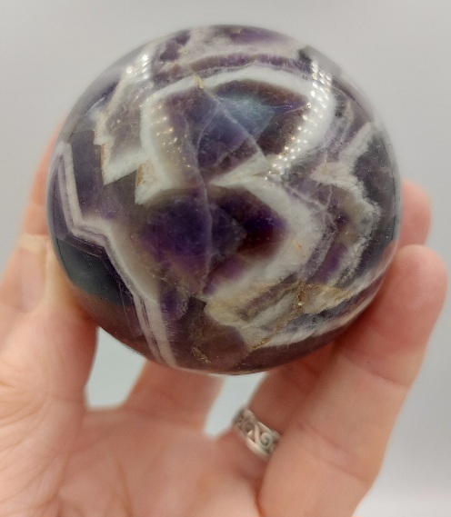 Chevron Amethyst Sphere 6cm