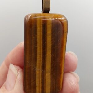 Tiger's Eye Rectangular Pendant
