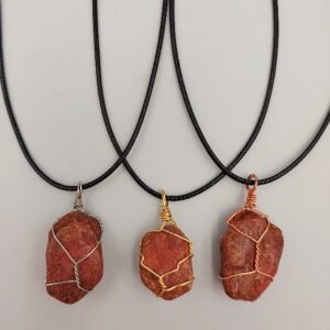 Raw Ruby Necklace