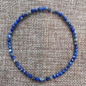 Lapis Lazuli Bracelet with 3mm faceted beads