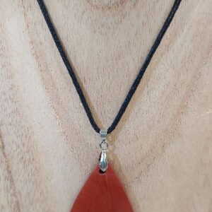 Red Jasper Shield Necklace