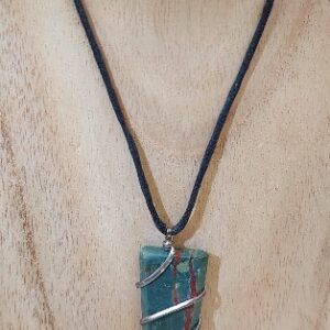 Wrapped Bloodstone Necklace