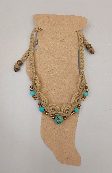 Turquenite Macrame Anklet