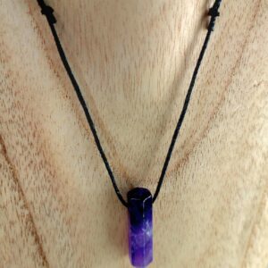 Amethyst side drilled Prism Necklace