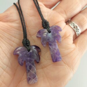 Amethyst Palm Tree Necklace