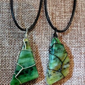 Nephrite Jade Wrapped Necklace