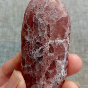 Strawberry Quartz Palm Stone 6.7cm