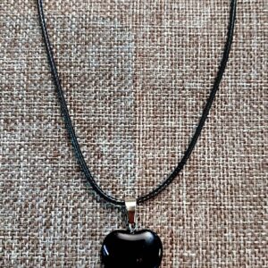 Black Obsidian Heart Necklace