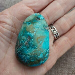 Chrysocolla Palm Stone 5cm puff