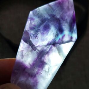 Purple and Blue Fluorite Pointed Wand