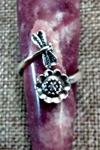 Sunflower and Dragonfly Ring