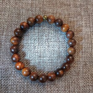 Mid Brown Wood Bracelet with 8mm beads