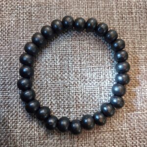 Black Wood Bracelet with 8mm beads