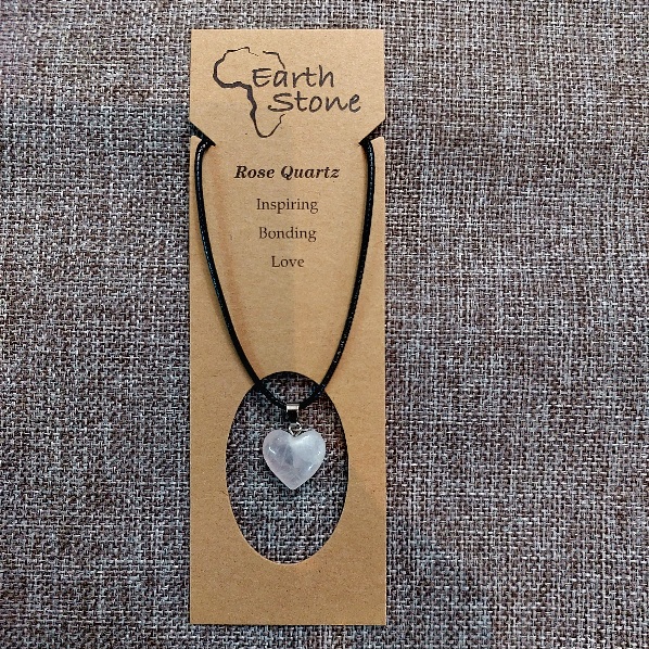 Small Rose Quartz Heart Necklace