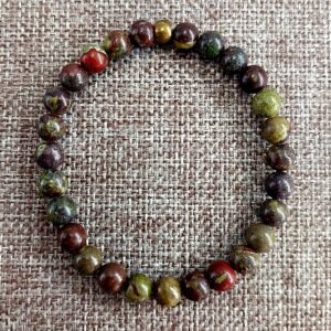 Dragonsblood Stone Bracelet with 6mm beads